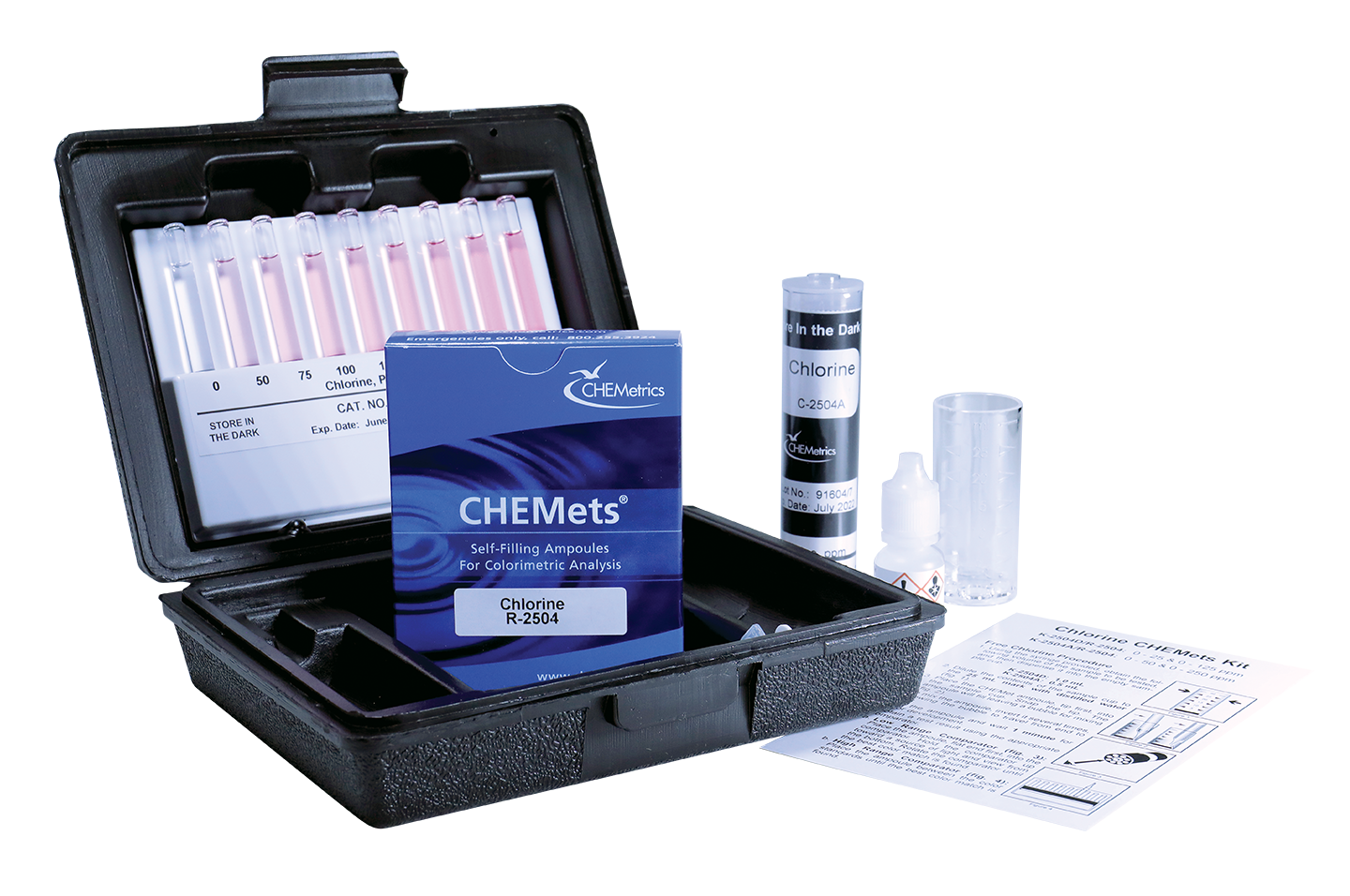 Kit d'analyses d'eau TH, PH, Nitrate, Chlore