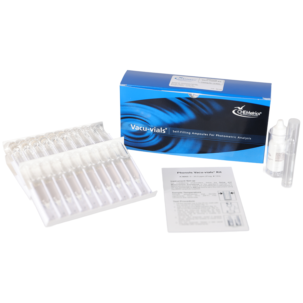 Phenols Testing Kit — Vacu-vials Instrumental Kit (K-8043)